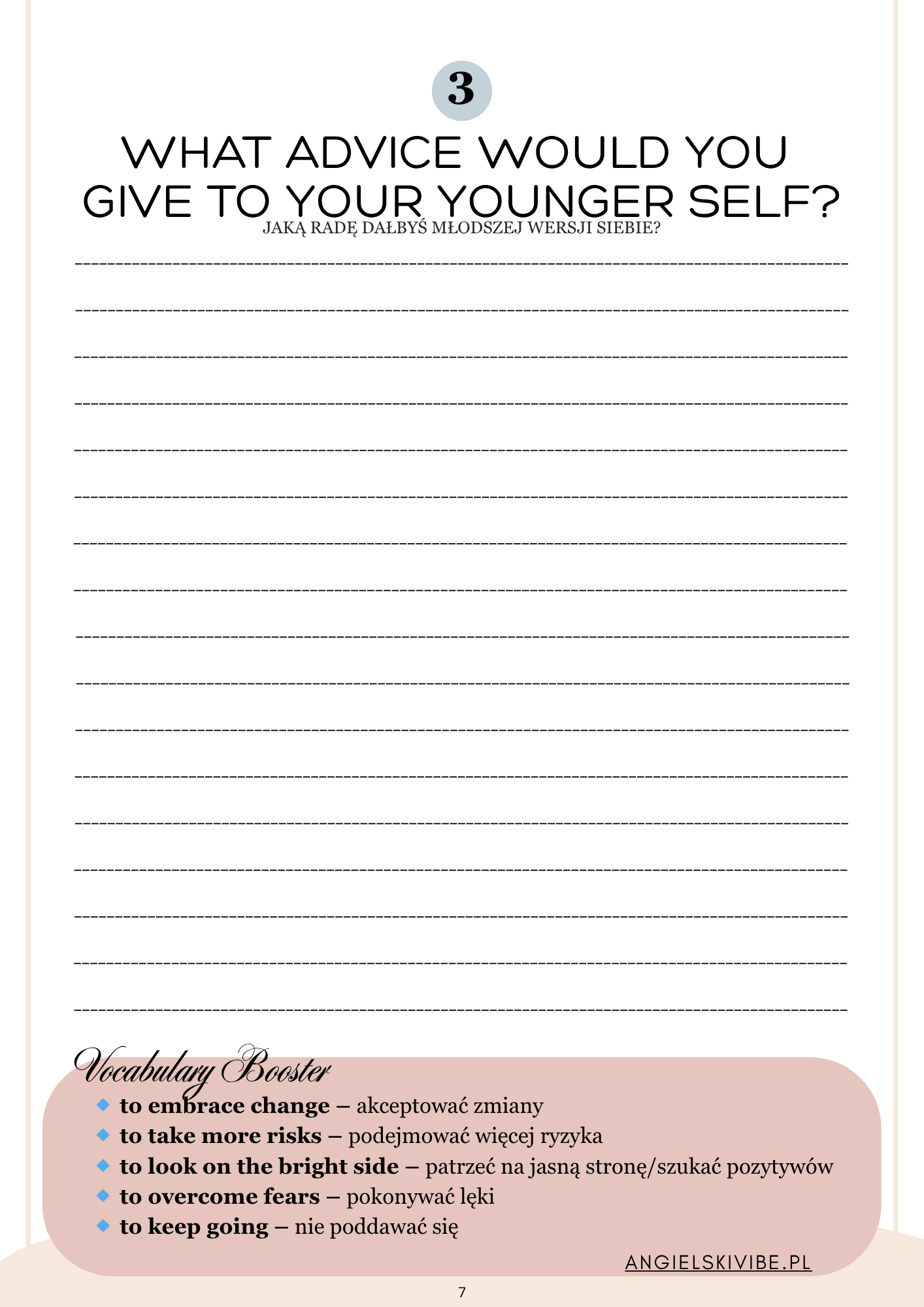 Pisz myśl, mów po angielsku - poziom B1-B2 - przykład